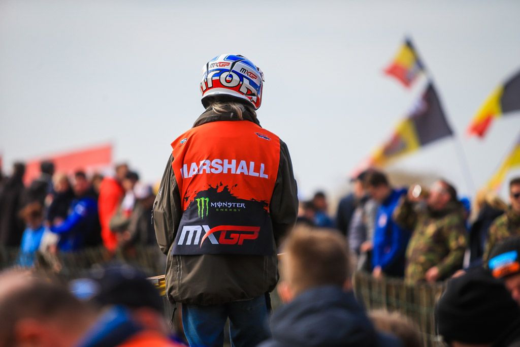 Motocross marshals at work